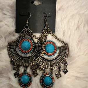 Beautiful turquoise dangle earrings